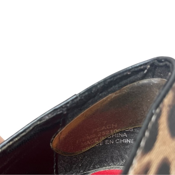 Women’s peep toe cheetah print pumps Y2K high heels size 7 animal print - Picture 6 of 10